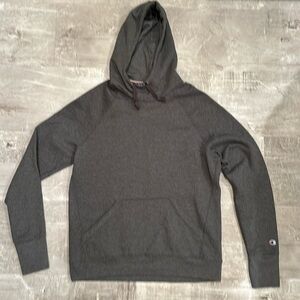 Champion Heather Grey Hooded Sweatshirt Size Small